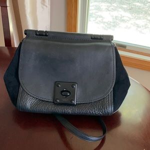 Coach leather and suede crossbody